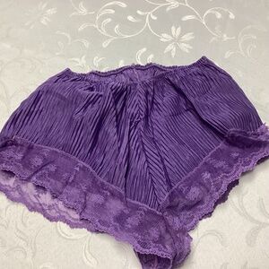 Panties women’s szie small PURPLE PLEATED. NYLON. UNIQUE